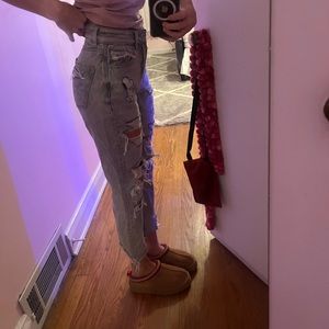 American Eagle Snoopy Mom Jeans- 000 X-Short